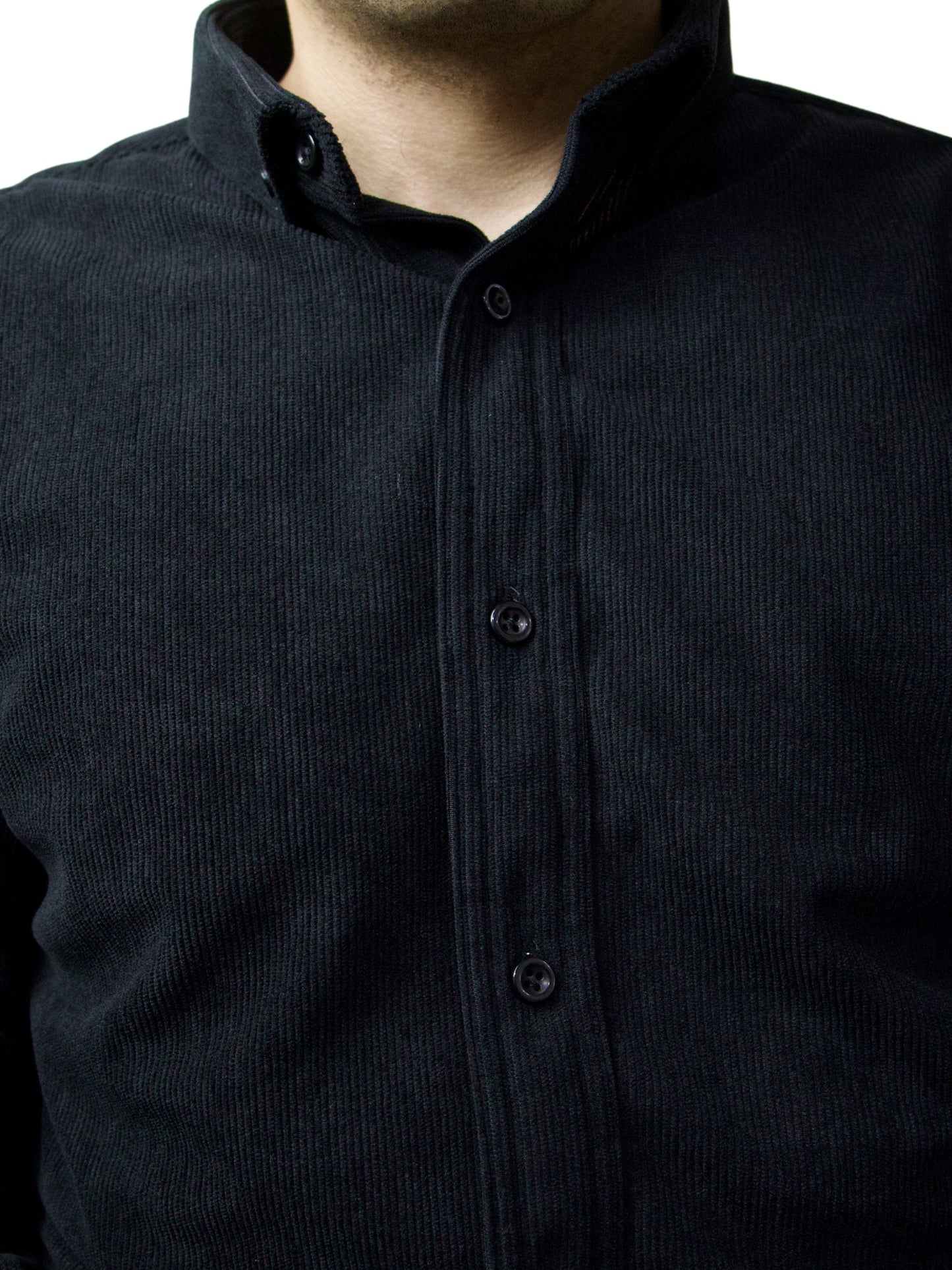 Camisa slim fit - Pana negro