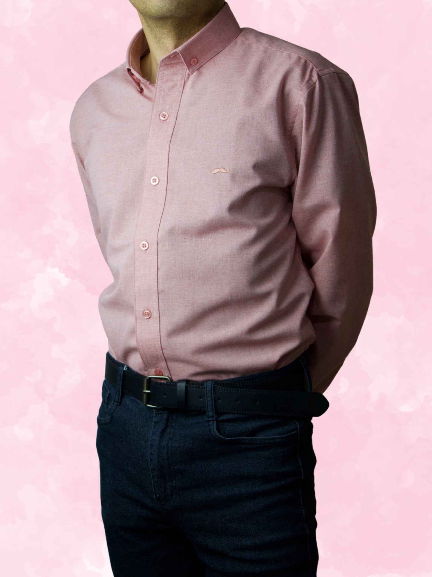 Camisa slim fit - Rosa claro
