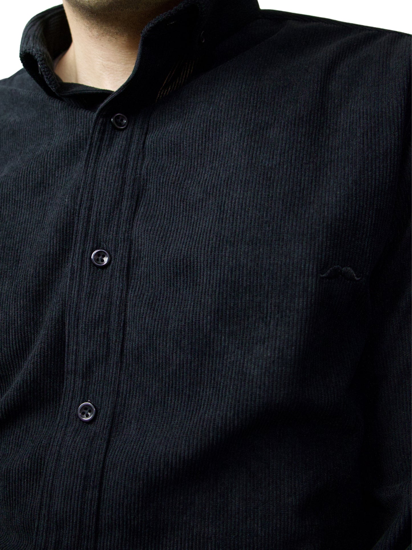 Camisa slim fit - Pana negro