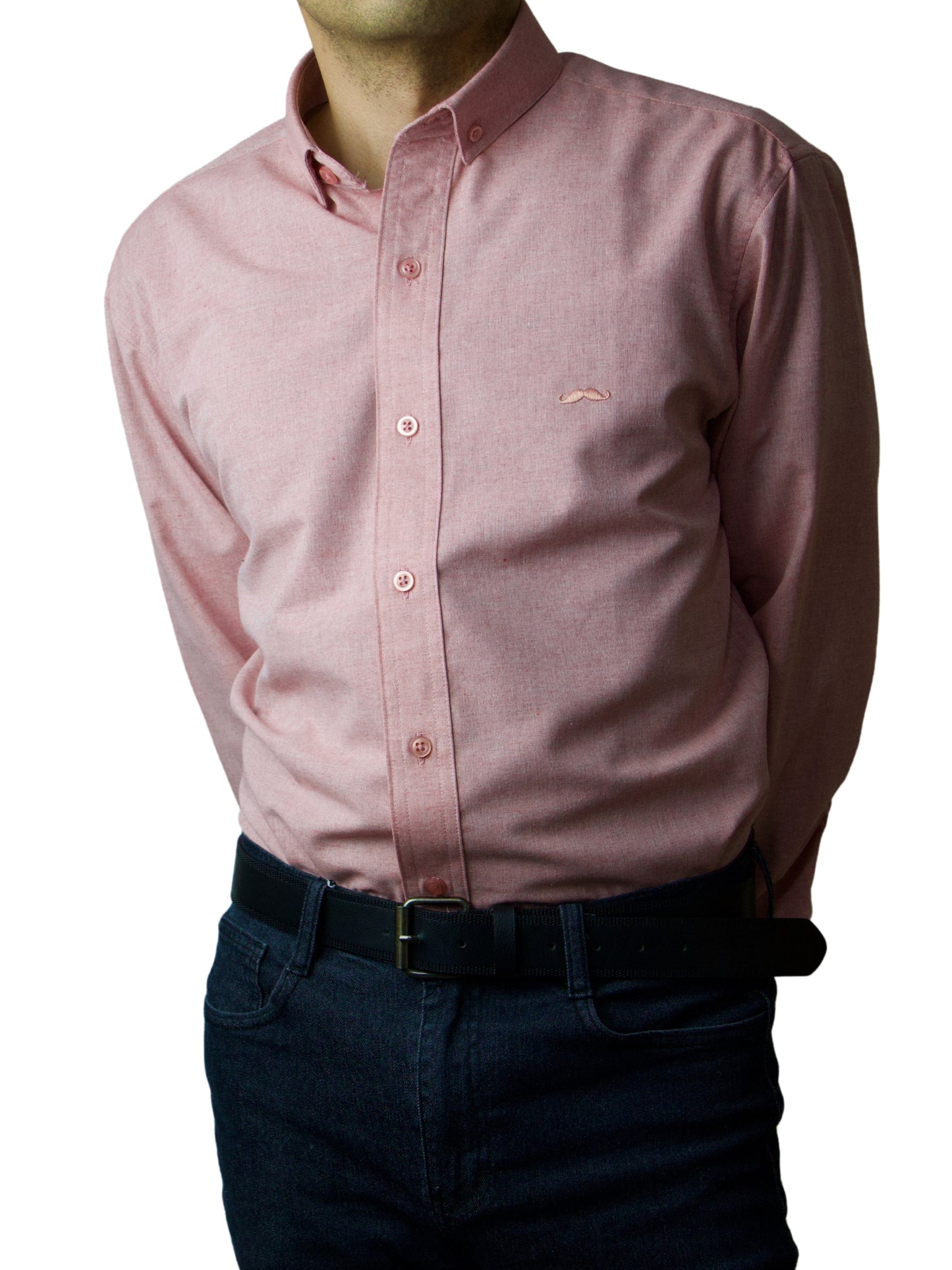 Camisa slim fit - Rosa claro