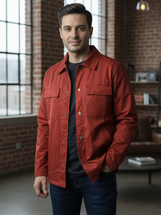 Chamarra doble vista - Rojo/Dorado