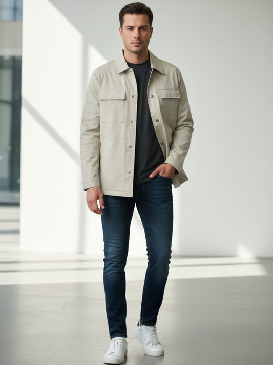 Chamarra doble vista - Blanco/Negro