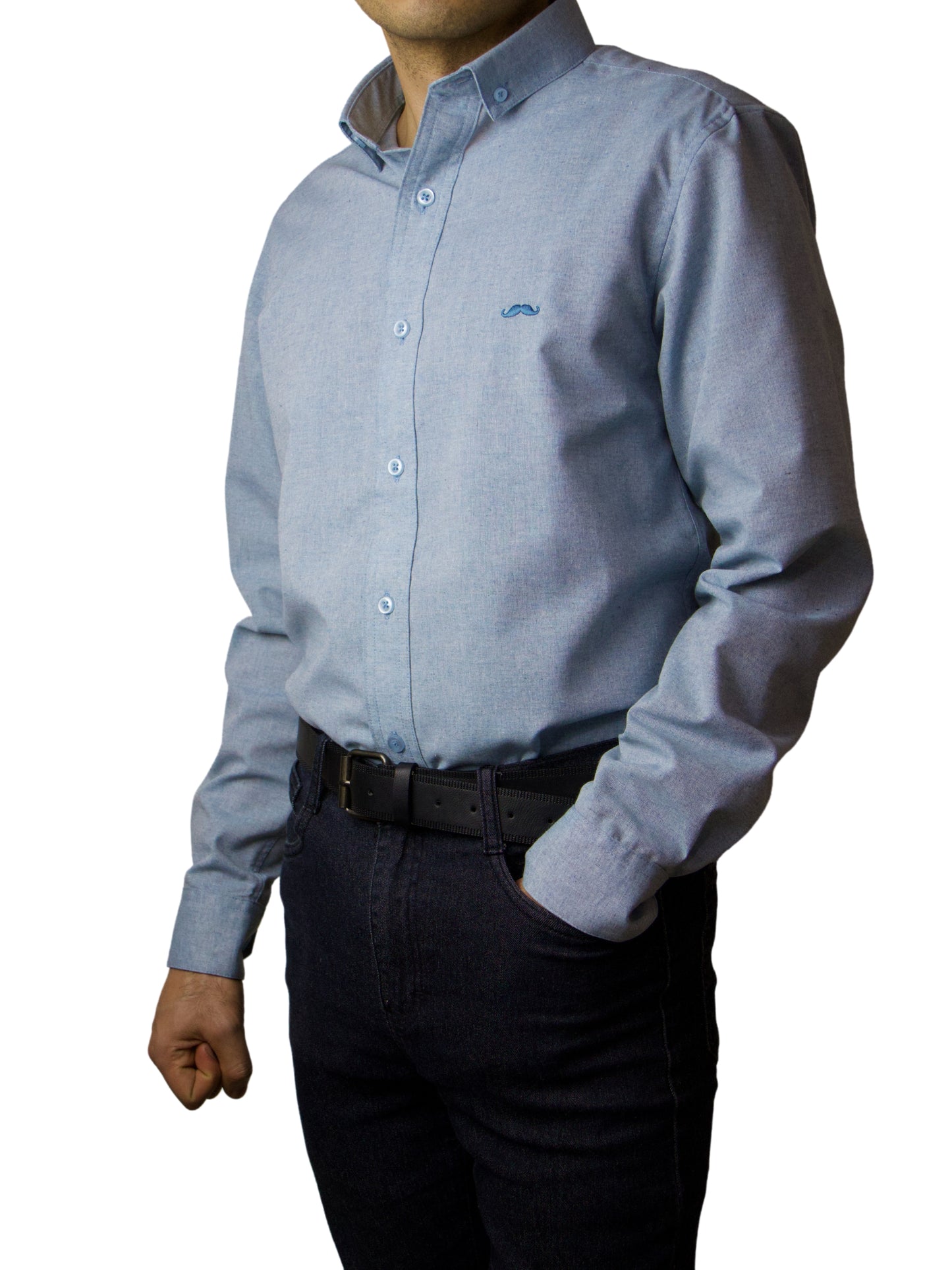 Camisa slim fit - Azul claro