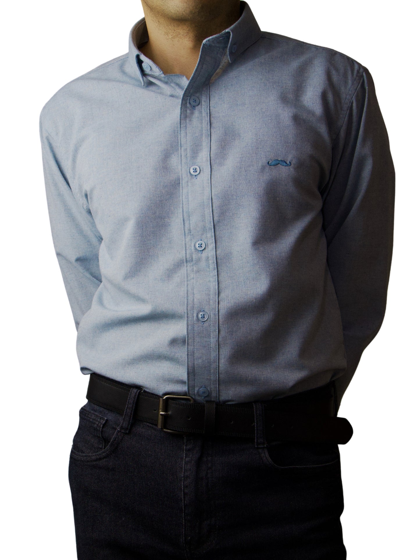 Camisa slim fit - Azul claro