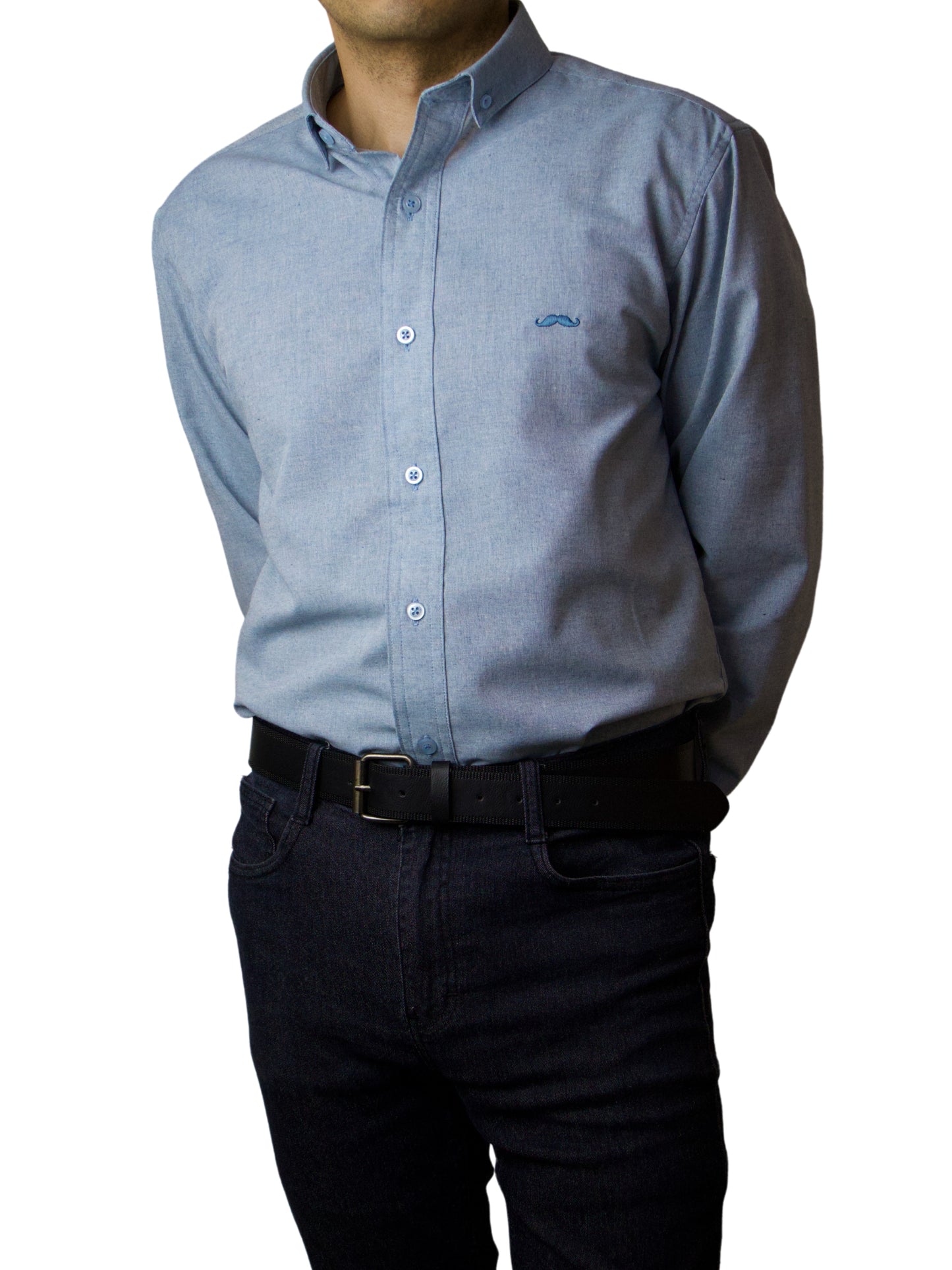 Camisa slim fit - Azul claro