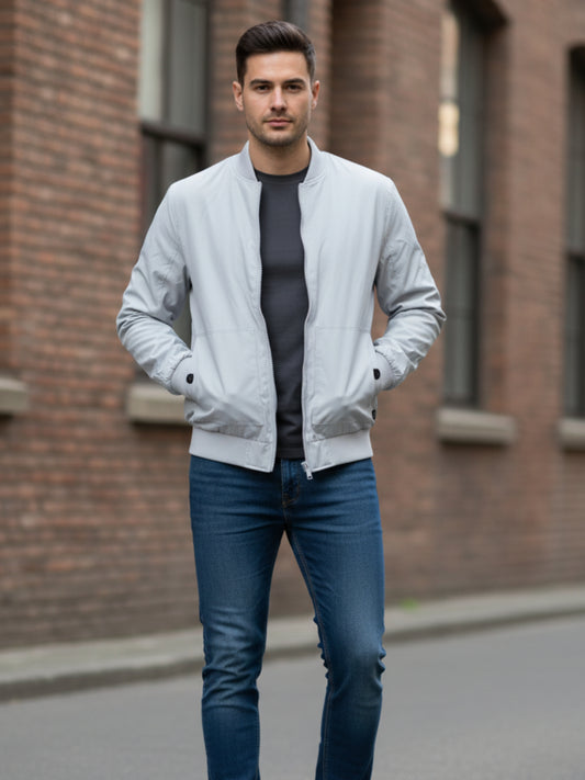 Chamarra Bomber - Blanco