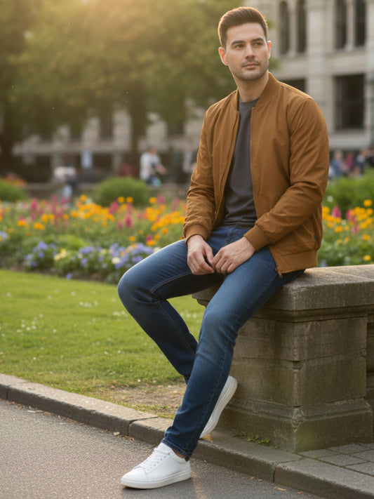 Chamarra Bomber - Mostaza