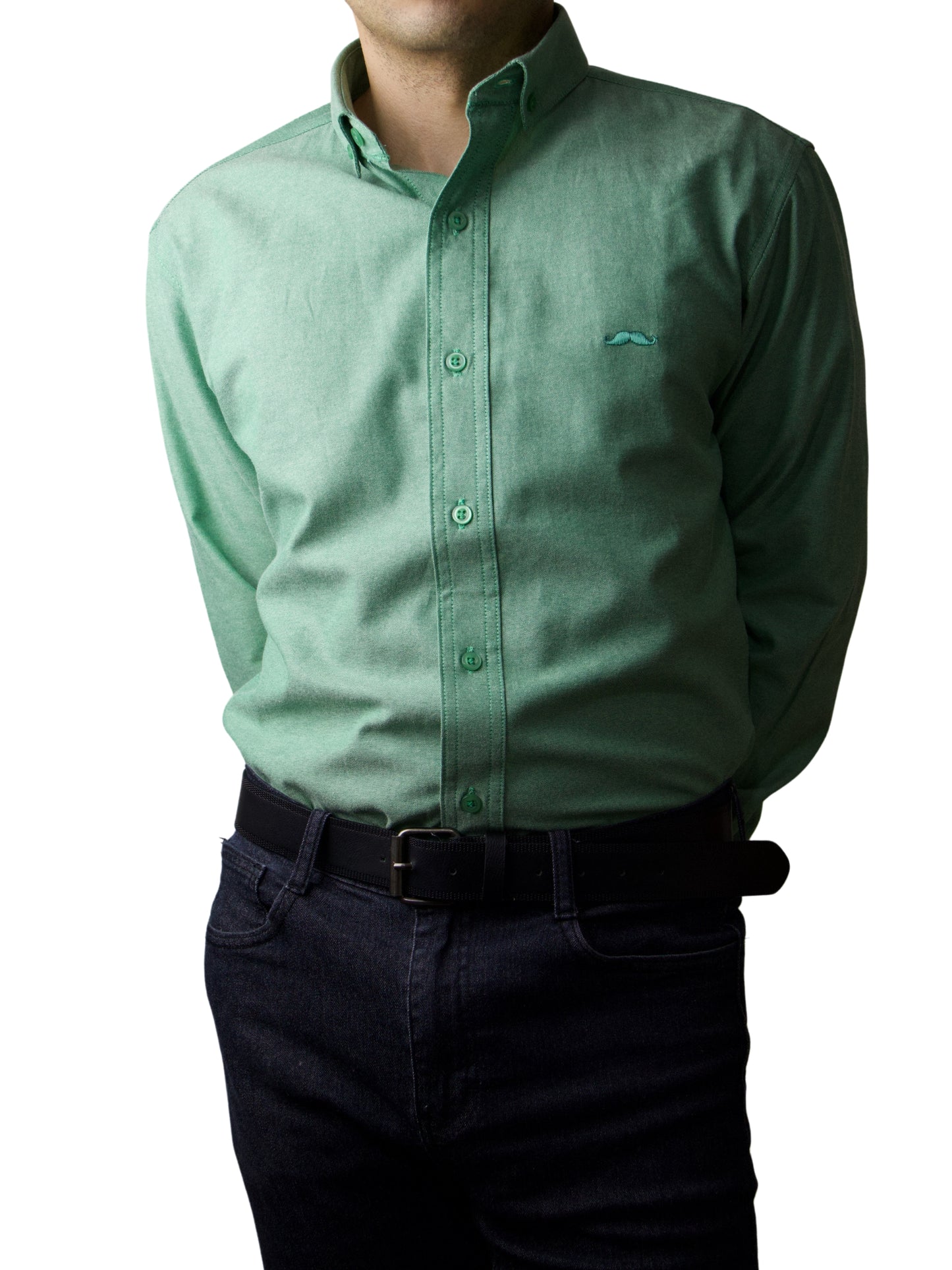 Camisa slim fit - Verde claro