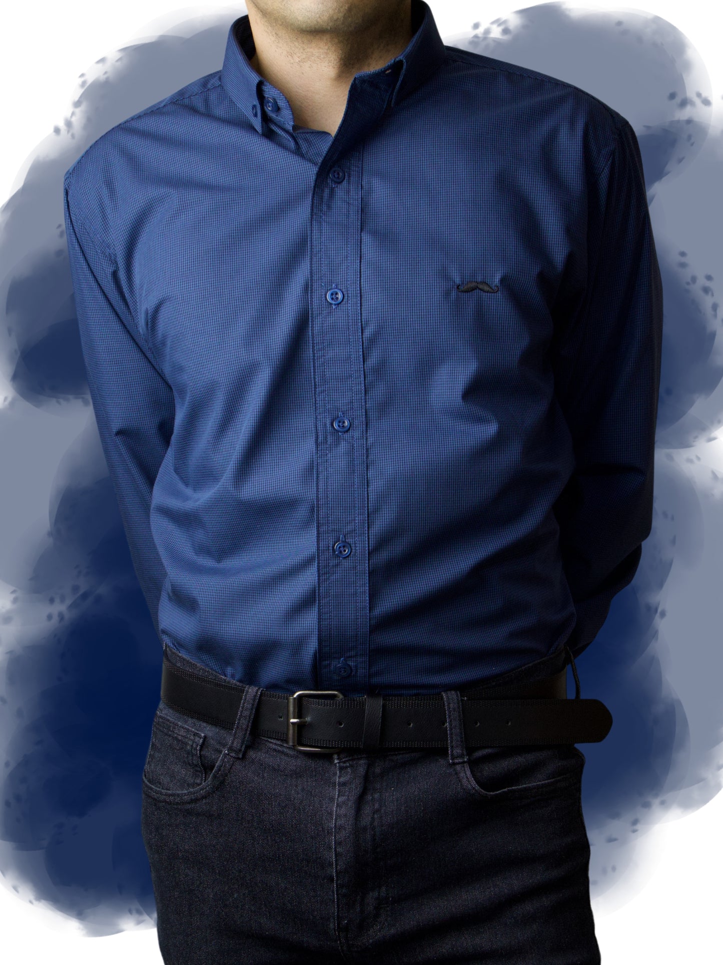 Camisa slim fit - Marino Fancy