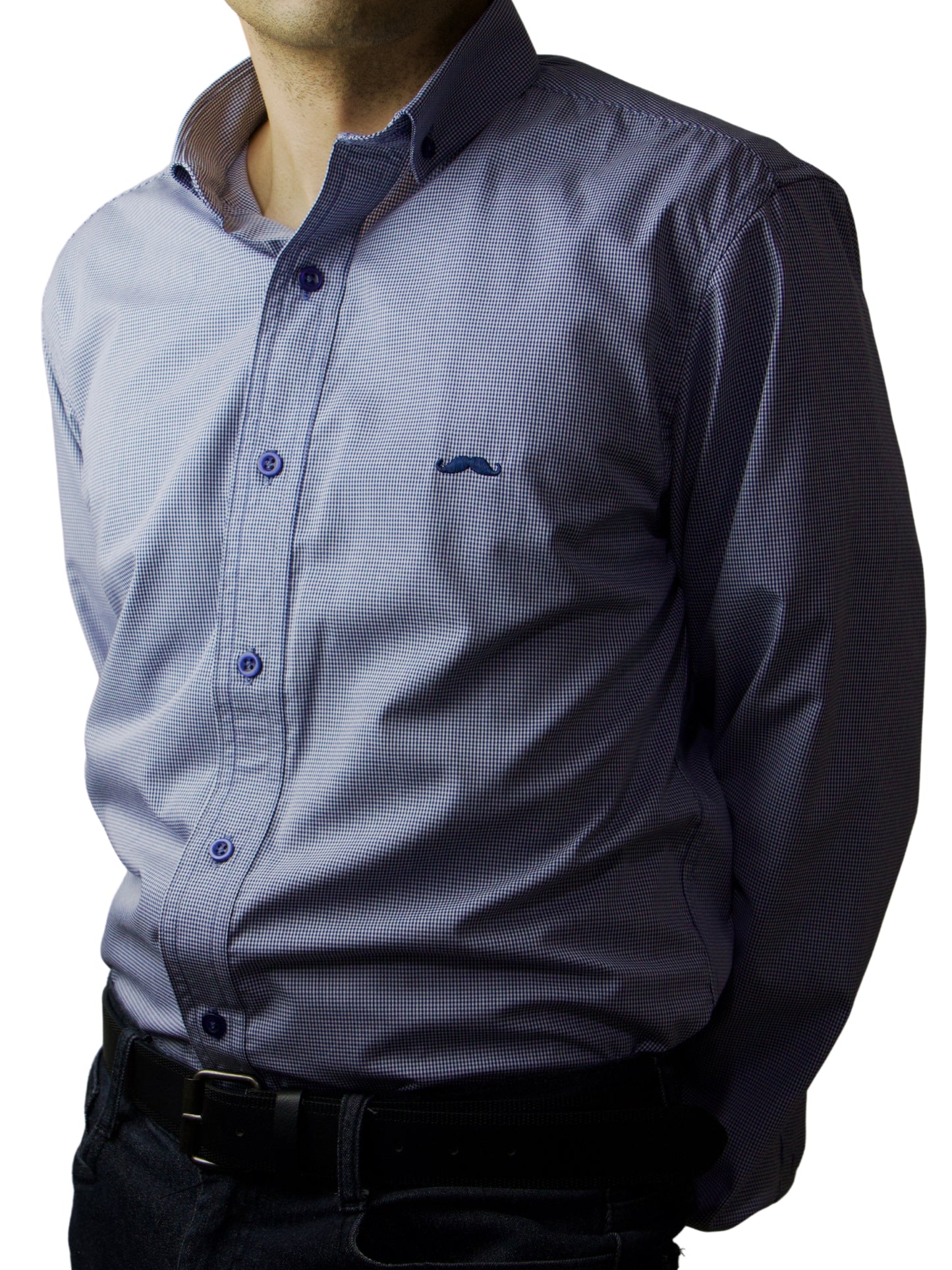 Camisa slim fit - Azul fancy