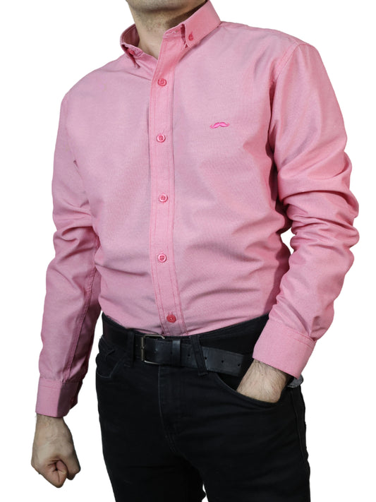 Camisa slim fit - Rosa claro