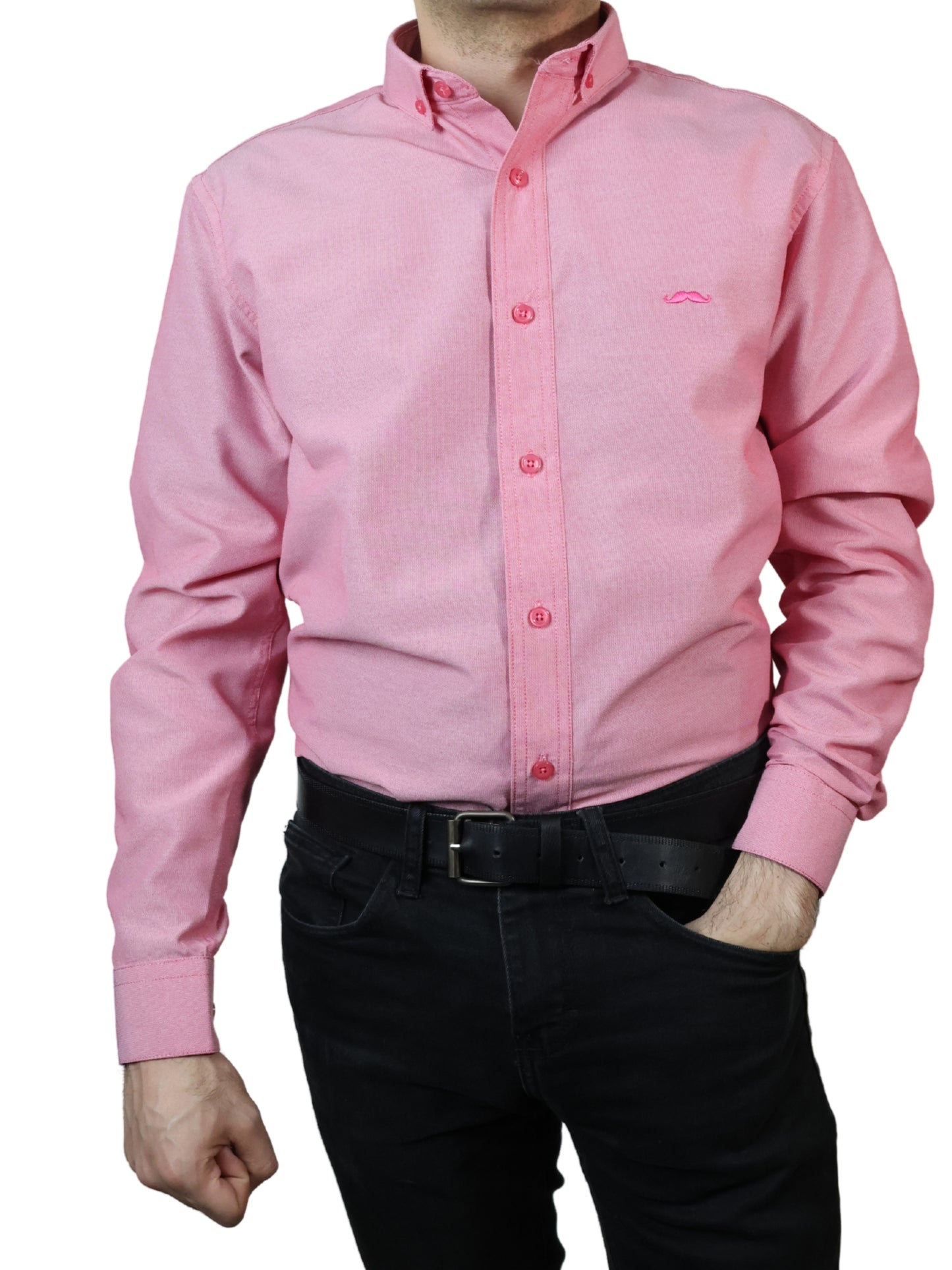 Camisa slim fit - Rosa claro