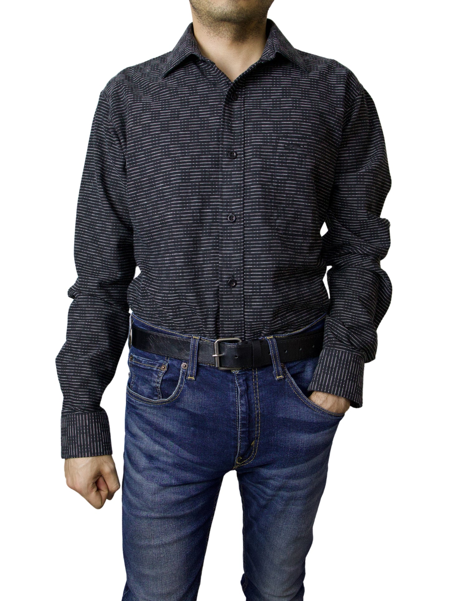 Camisa corte regular - Negro urbano