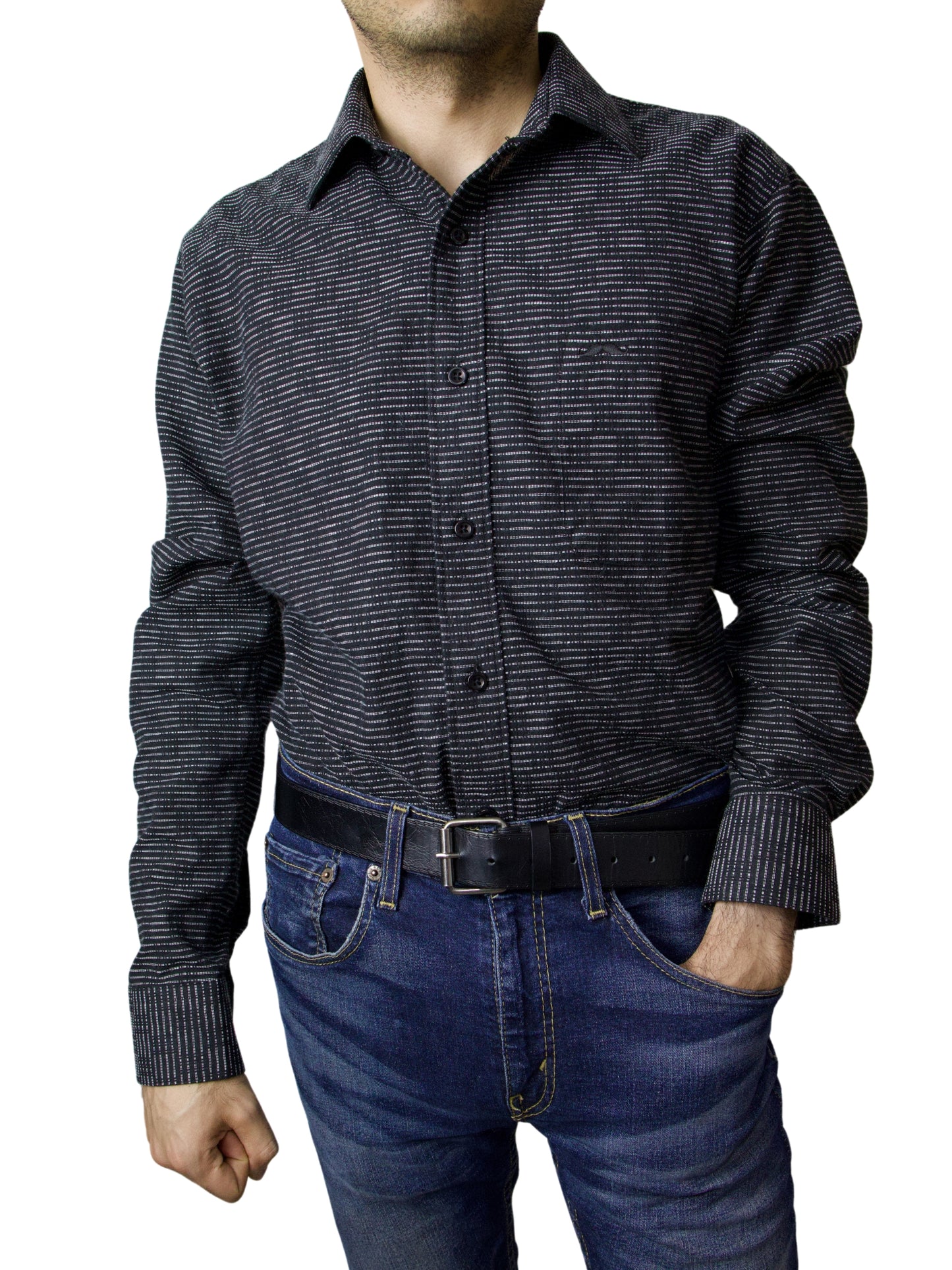 Camisa corte regular - Negro urbano