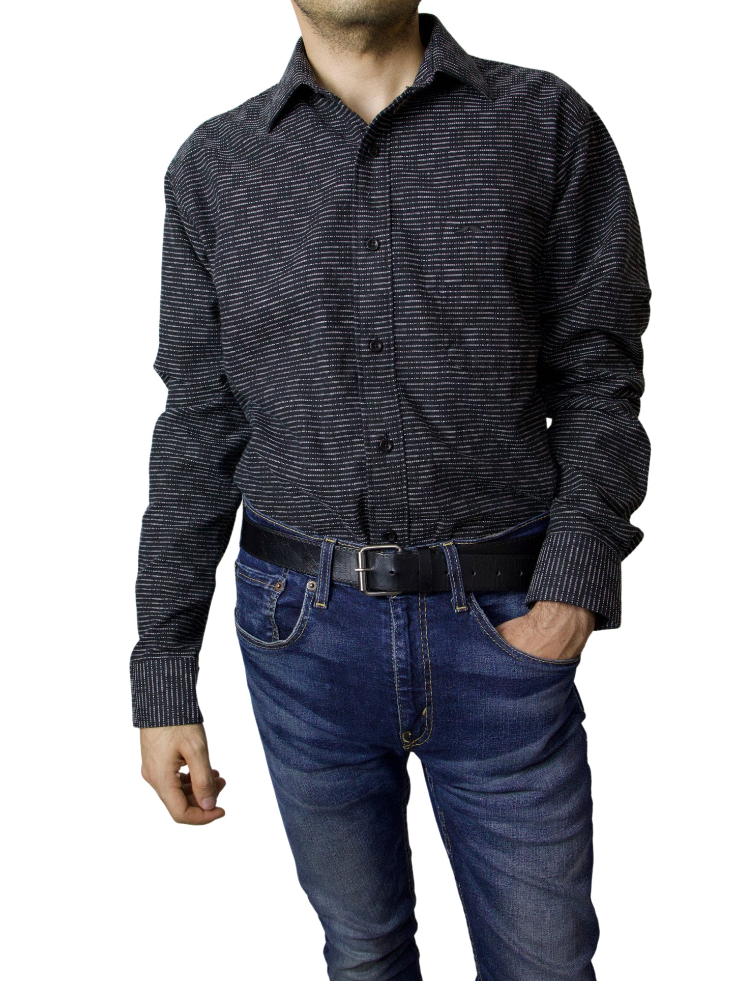 Camisa corte regular - Negro urbano