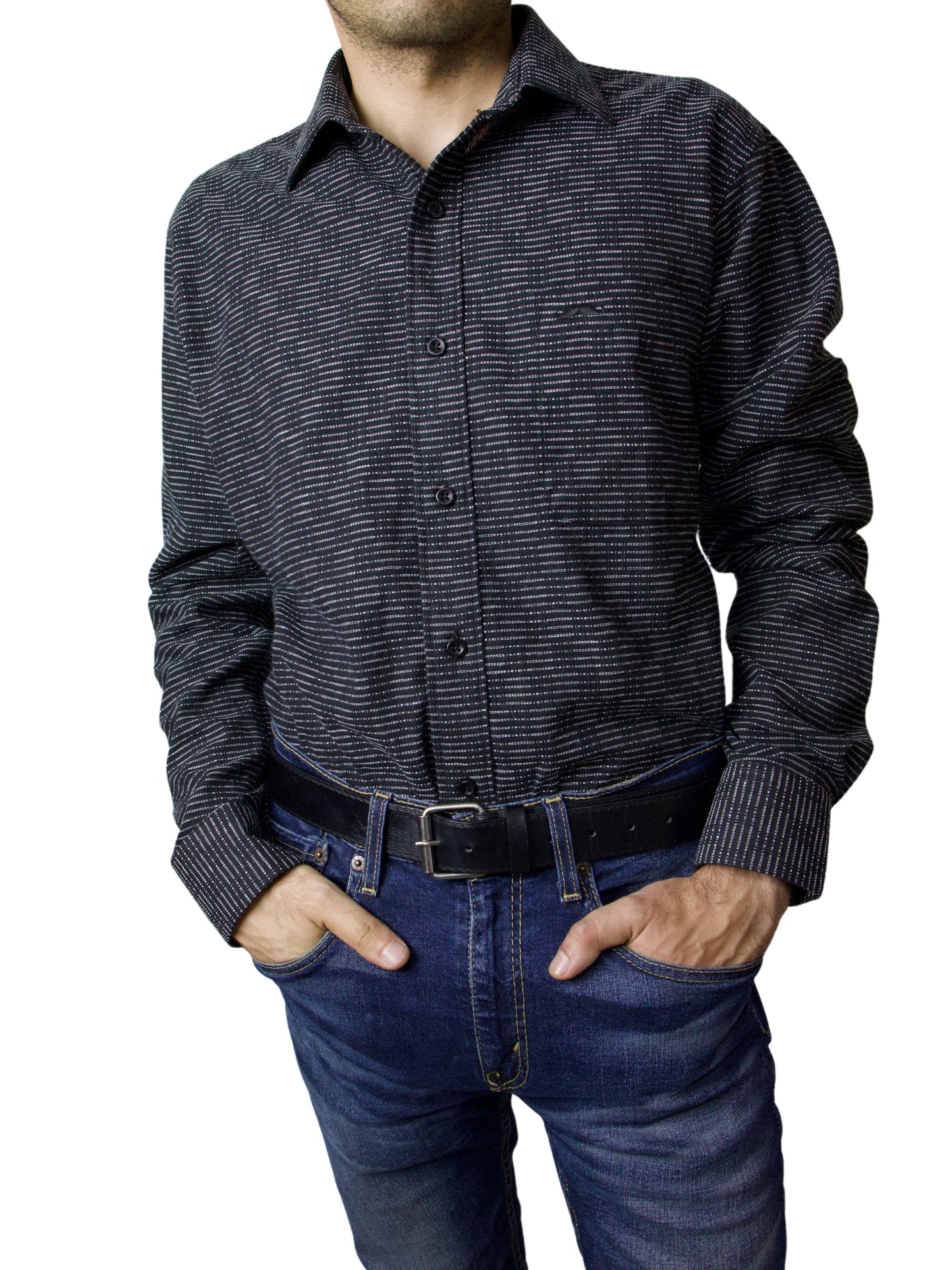Camisa corte regular - Negro urbano