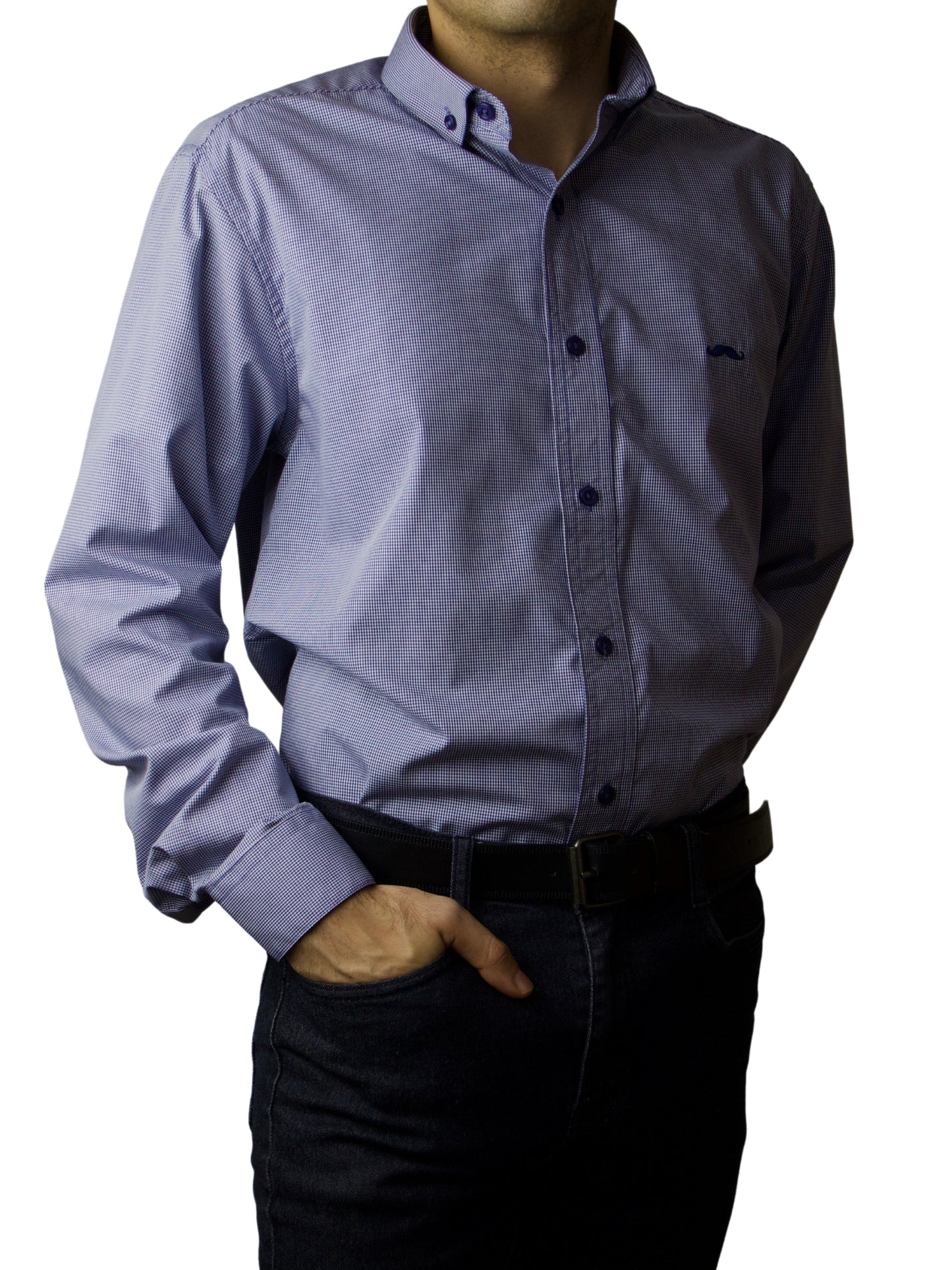Camisa slim fit - Azul fancy