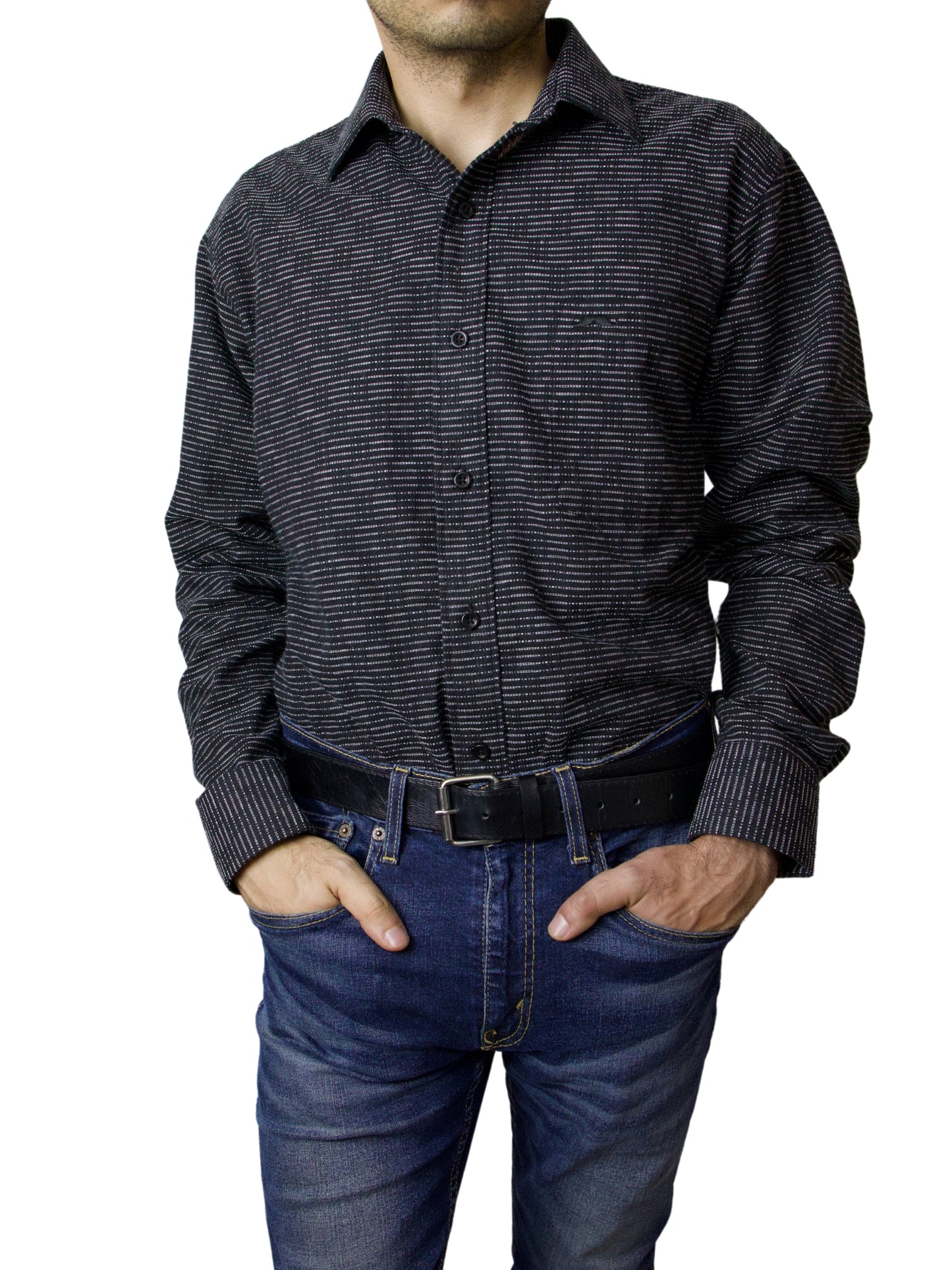 Camisa corte regular - Negro urbano