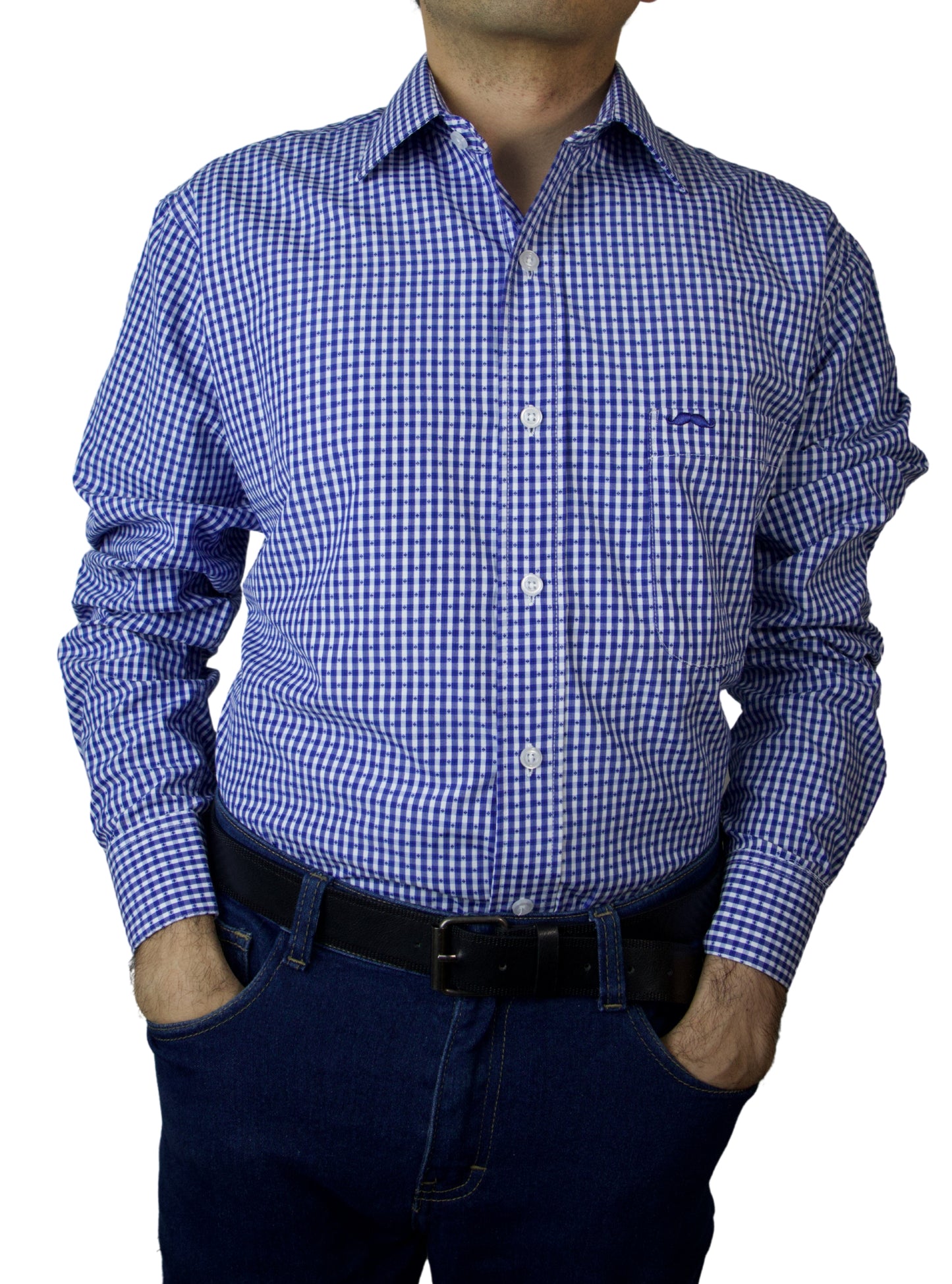 Camisa corte regular - Cuadro azul star
