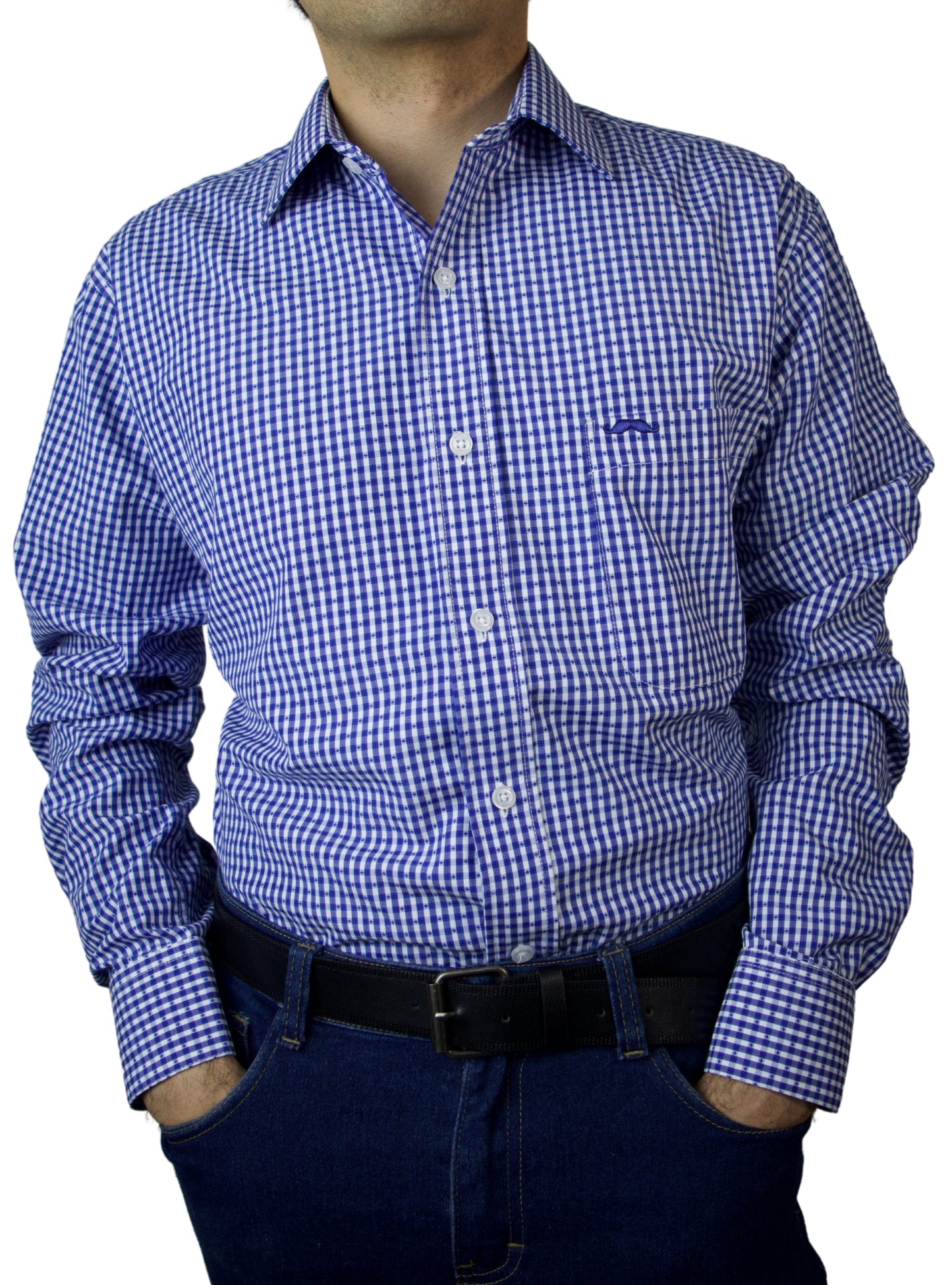 Camisa corte regular - Cuadro azul star
