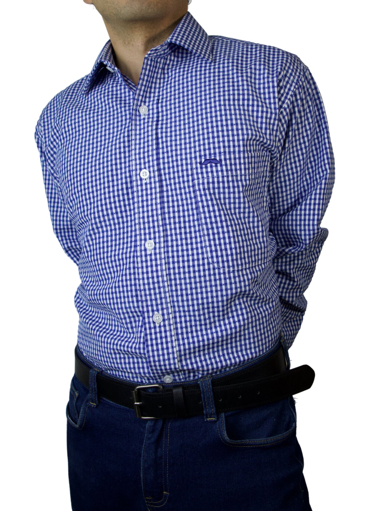 Camisa corte regular - Cuadro azul star