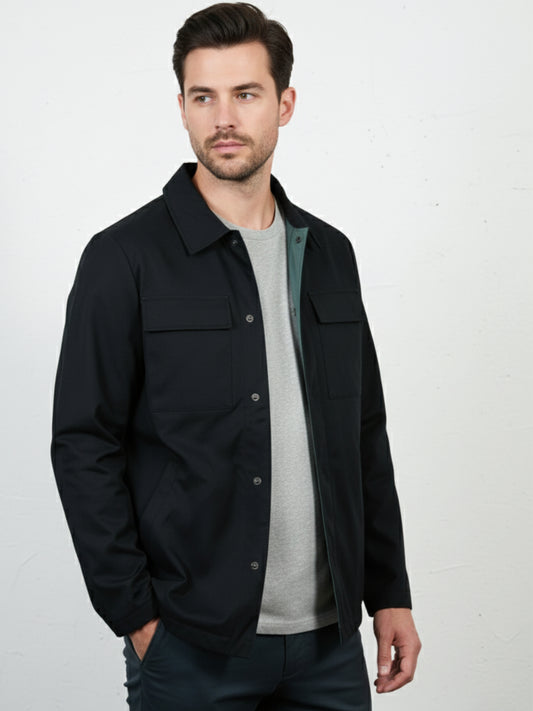 Chamarra doble vista - Negro/Verde