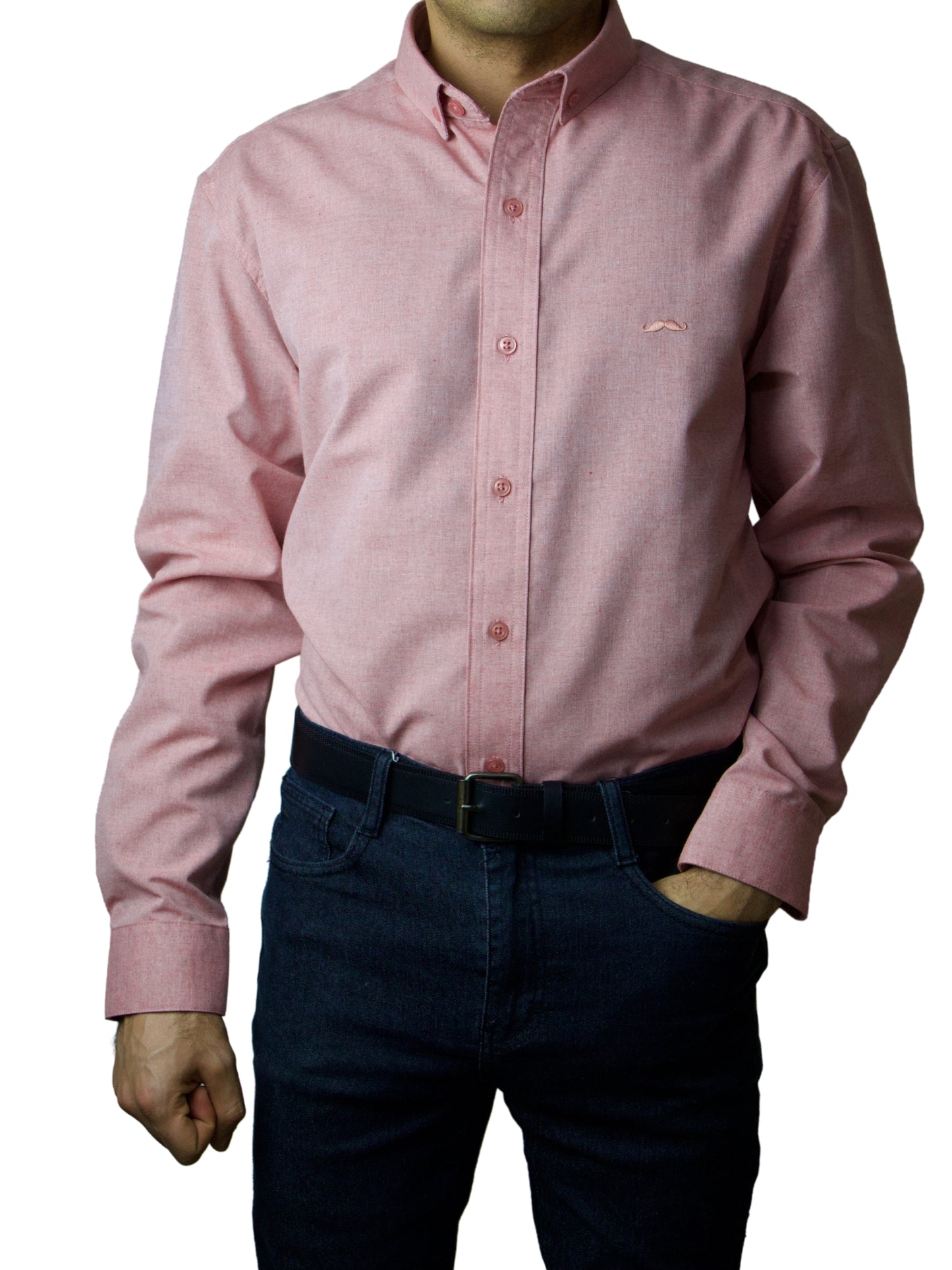 Camisa slim fit - Rosa claro