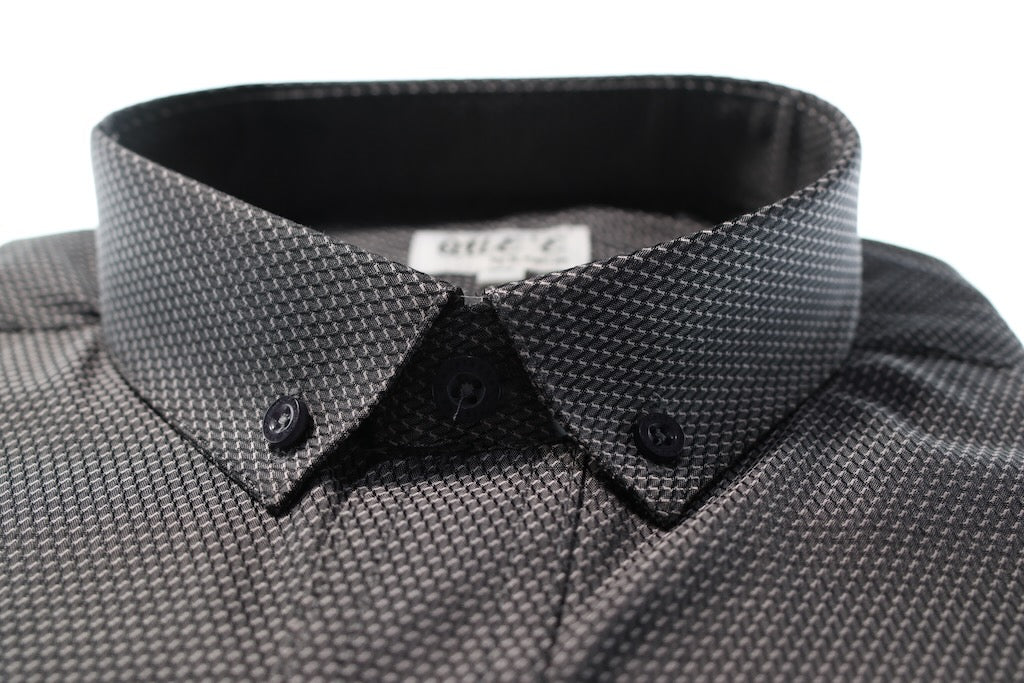 Camisa slim fit - Gris estampado