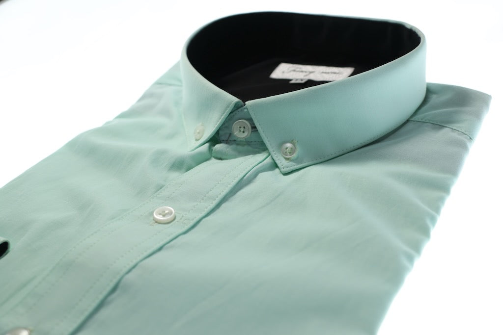 Camisa slim fit - Verde liso