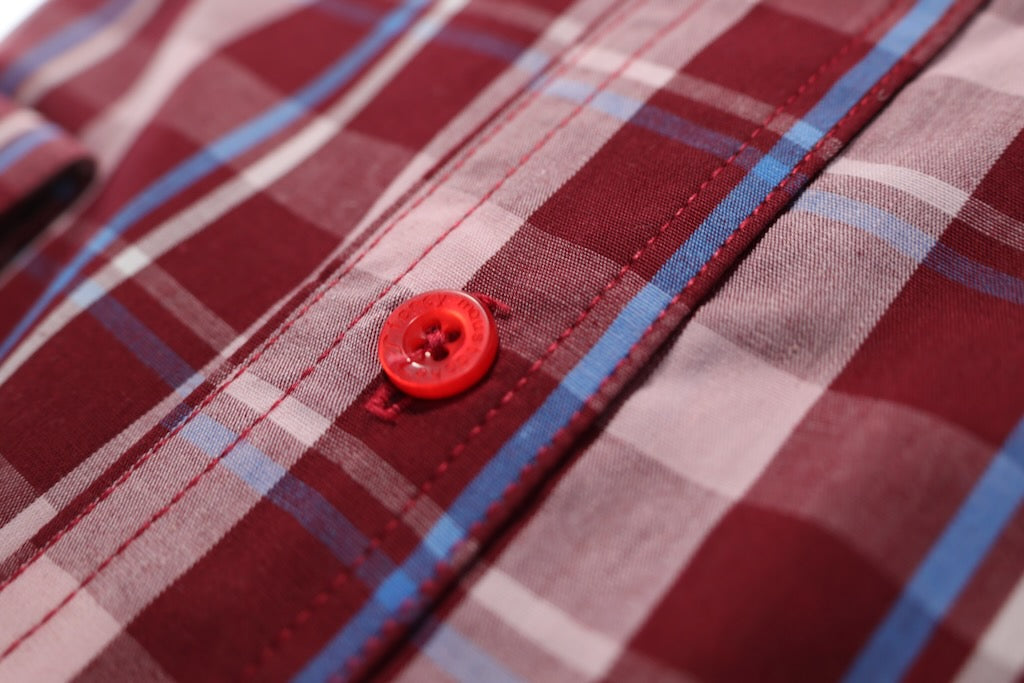 Camisa slim fit - Rojo cuadrilla
