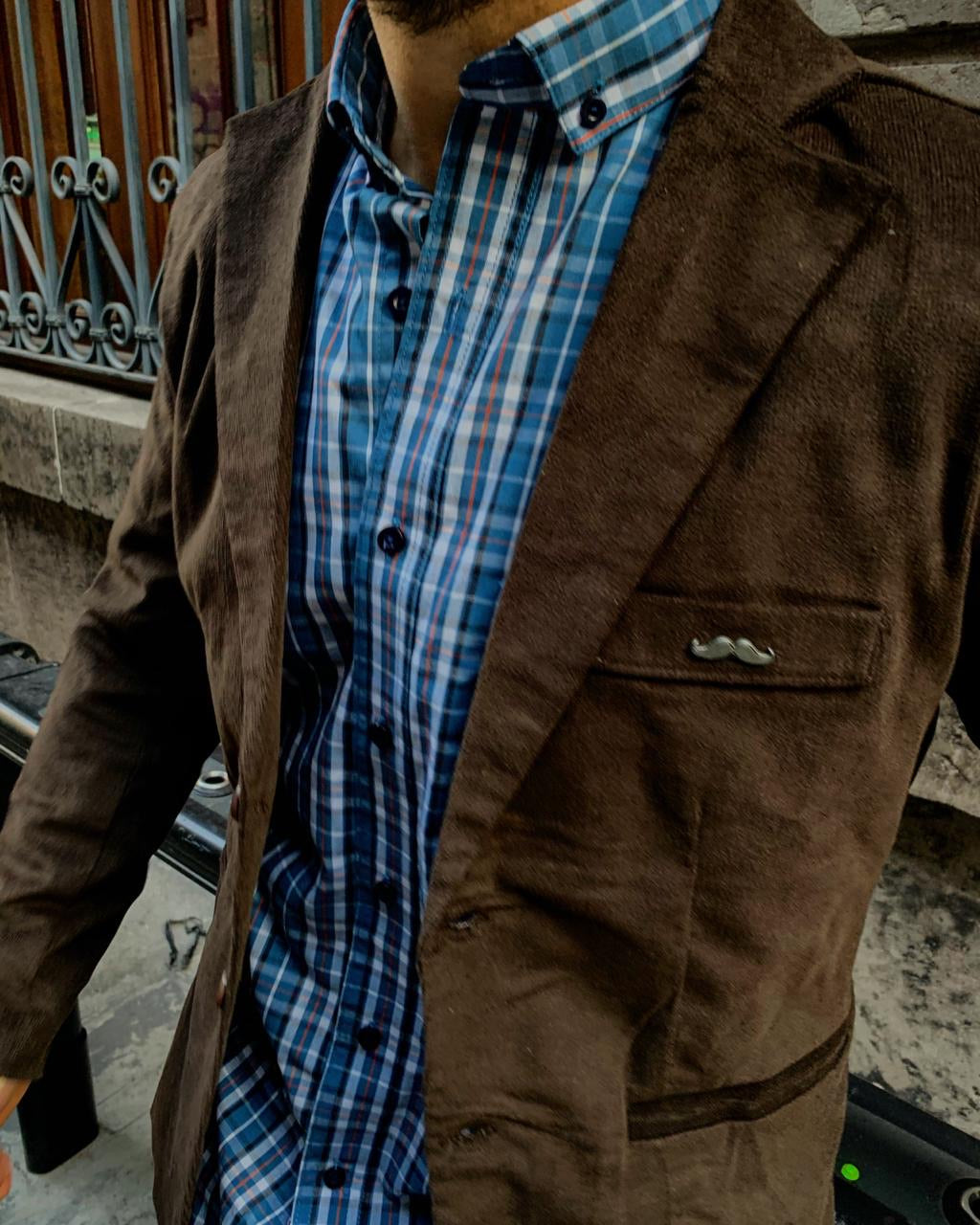 Blazer slim fit pana - Café