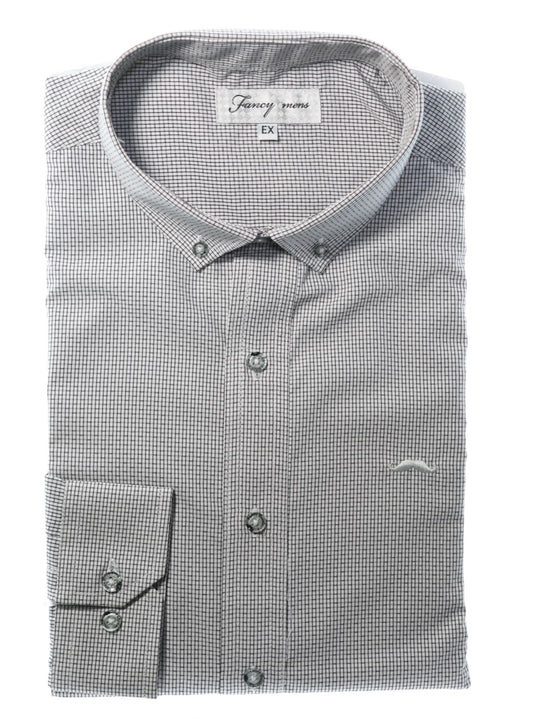 Camisa slim fit - Blanco rayado