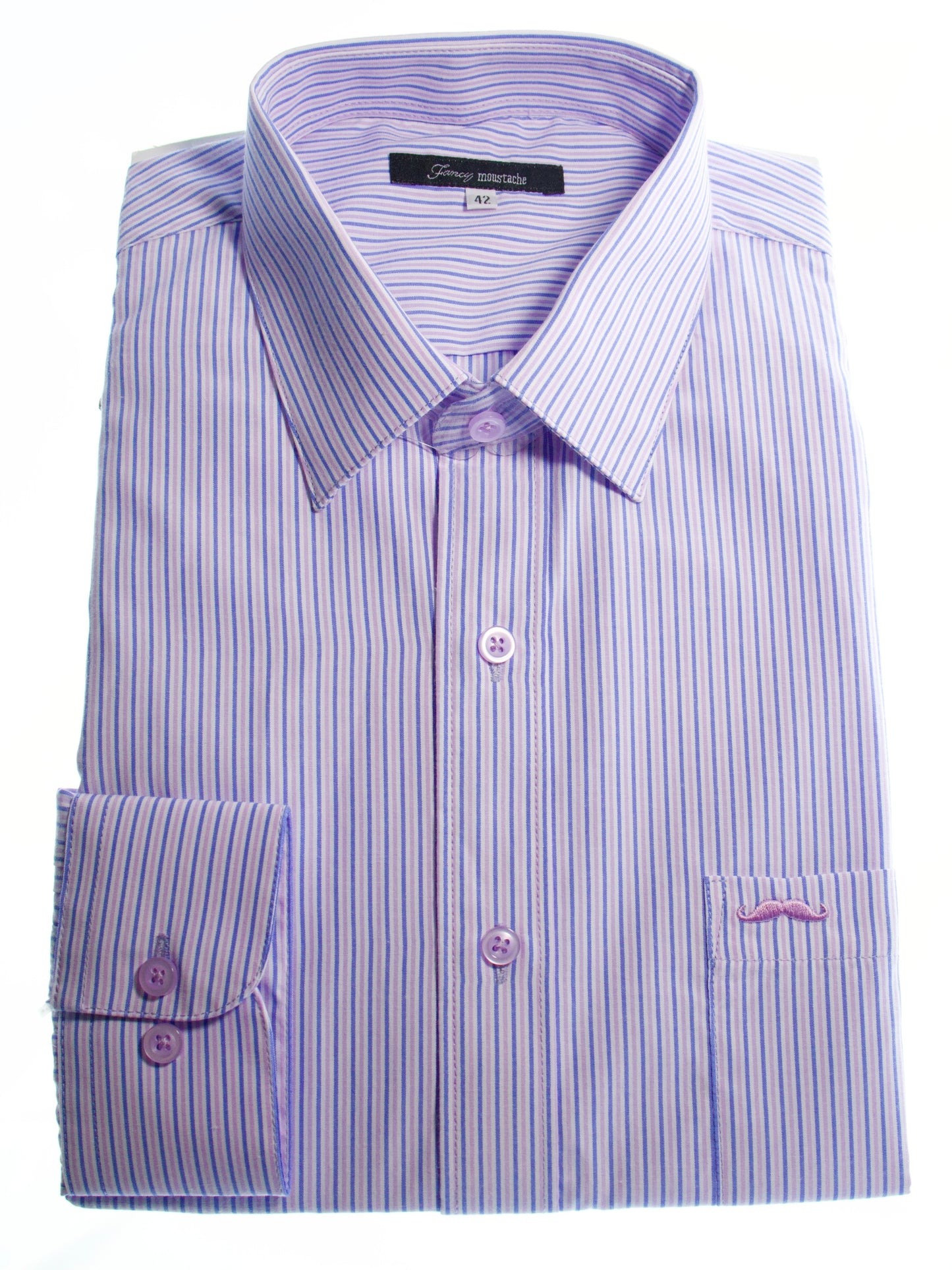 Camisa corte regular - Rayas púrpura