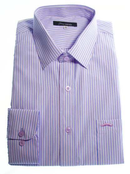 Camisa corte regular - Rayas púrpura