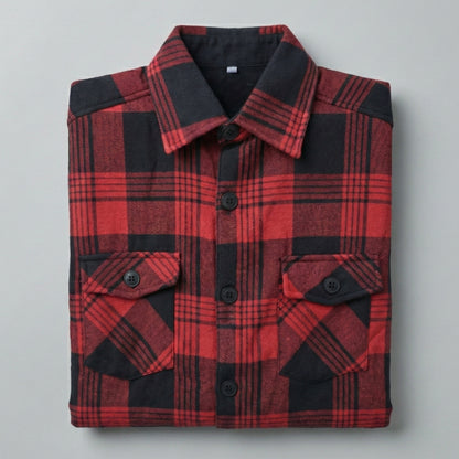 Camisa de franela slim fit con forro térmico - Varios colores