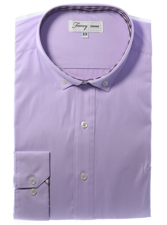 Camisa slim fit - Lila liso