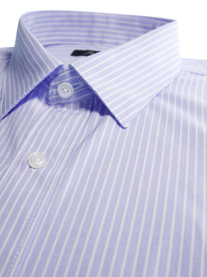 Camisa corte regular - Rayas blanco y azul