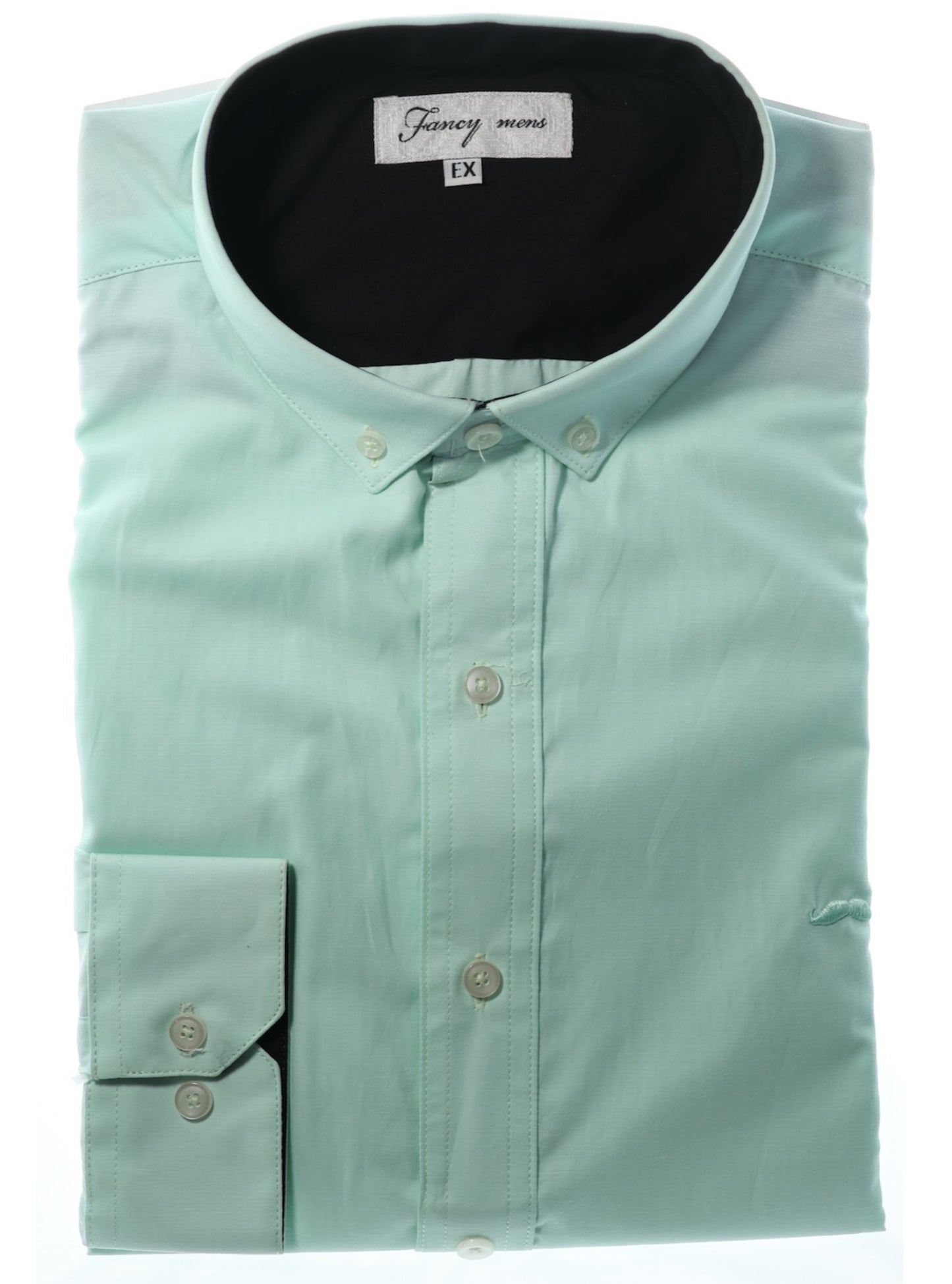 Camisa slim fit - Verde liso