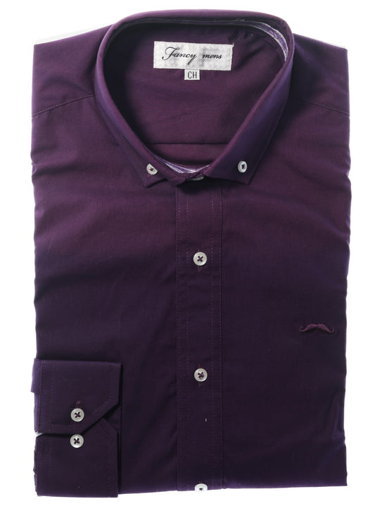 Camisa slim fit -  Morado