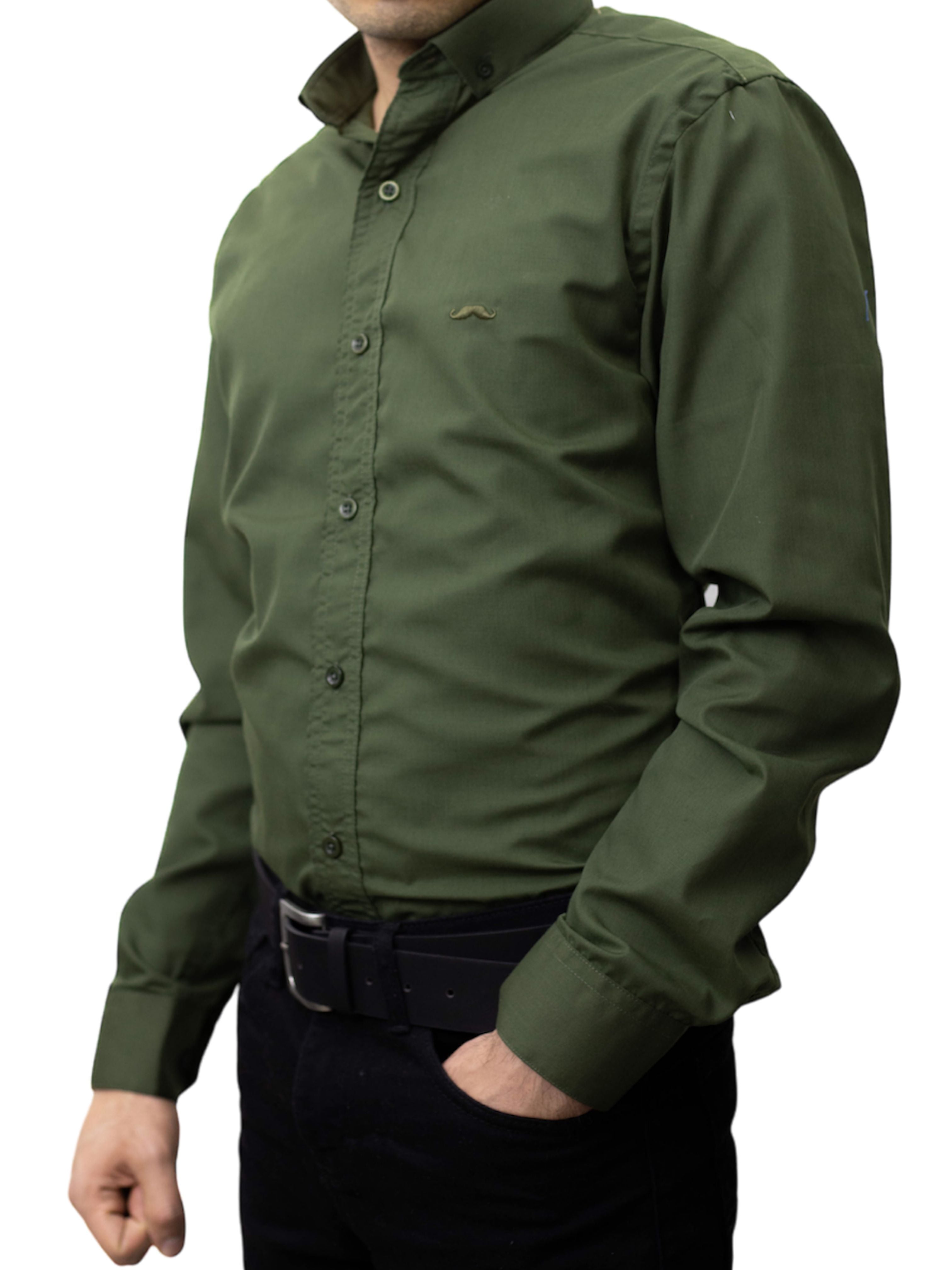 Camisa verde de online vestir