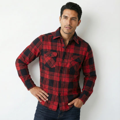 Camisa de franela slim fit con forro térmico - Varios colores