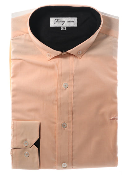 Camisa slim fit -  Durazno