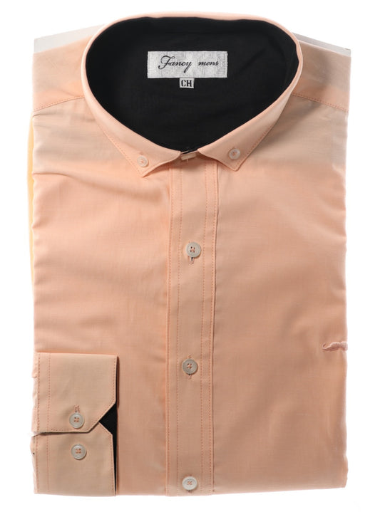 Camisa slim fit -  Durazno