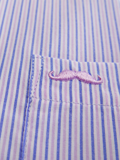 Camisa corte regular - Rayas púrpura