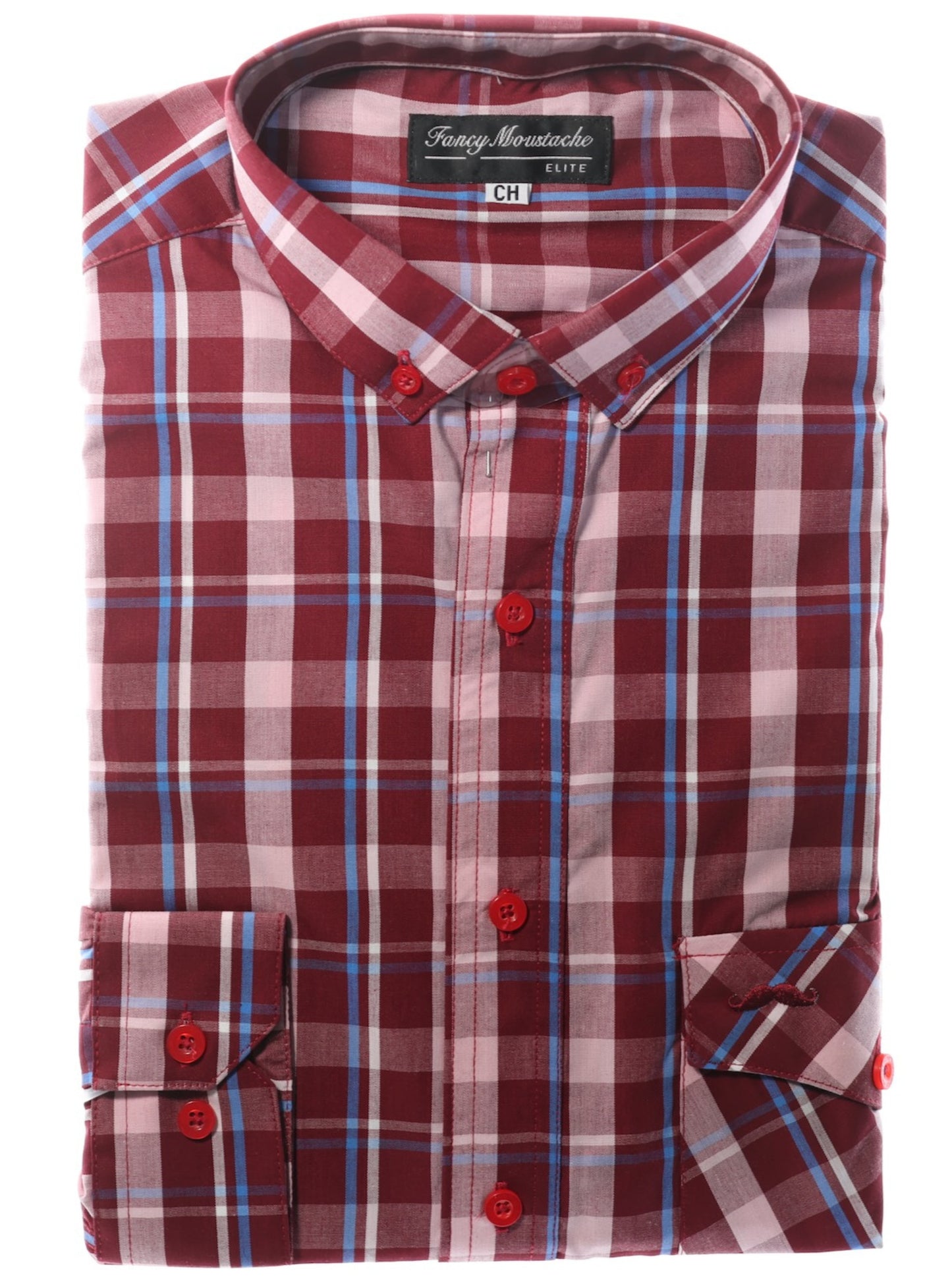 Camisa slim fit -  Rojo cuadrilla