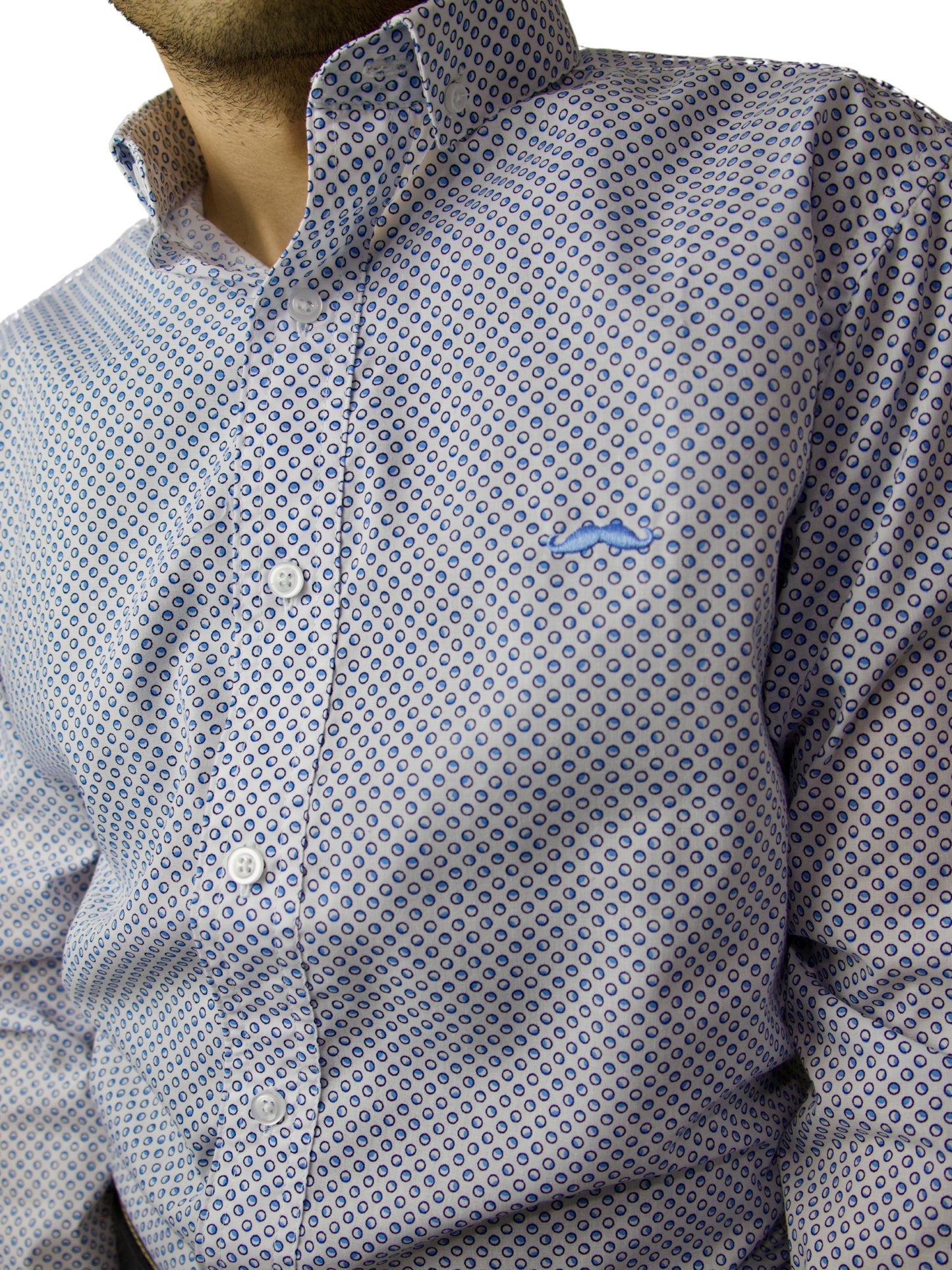 Camisa slim fit - Azul drops