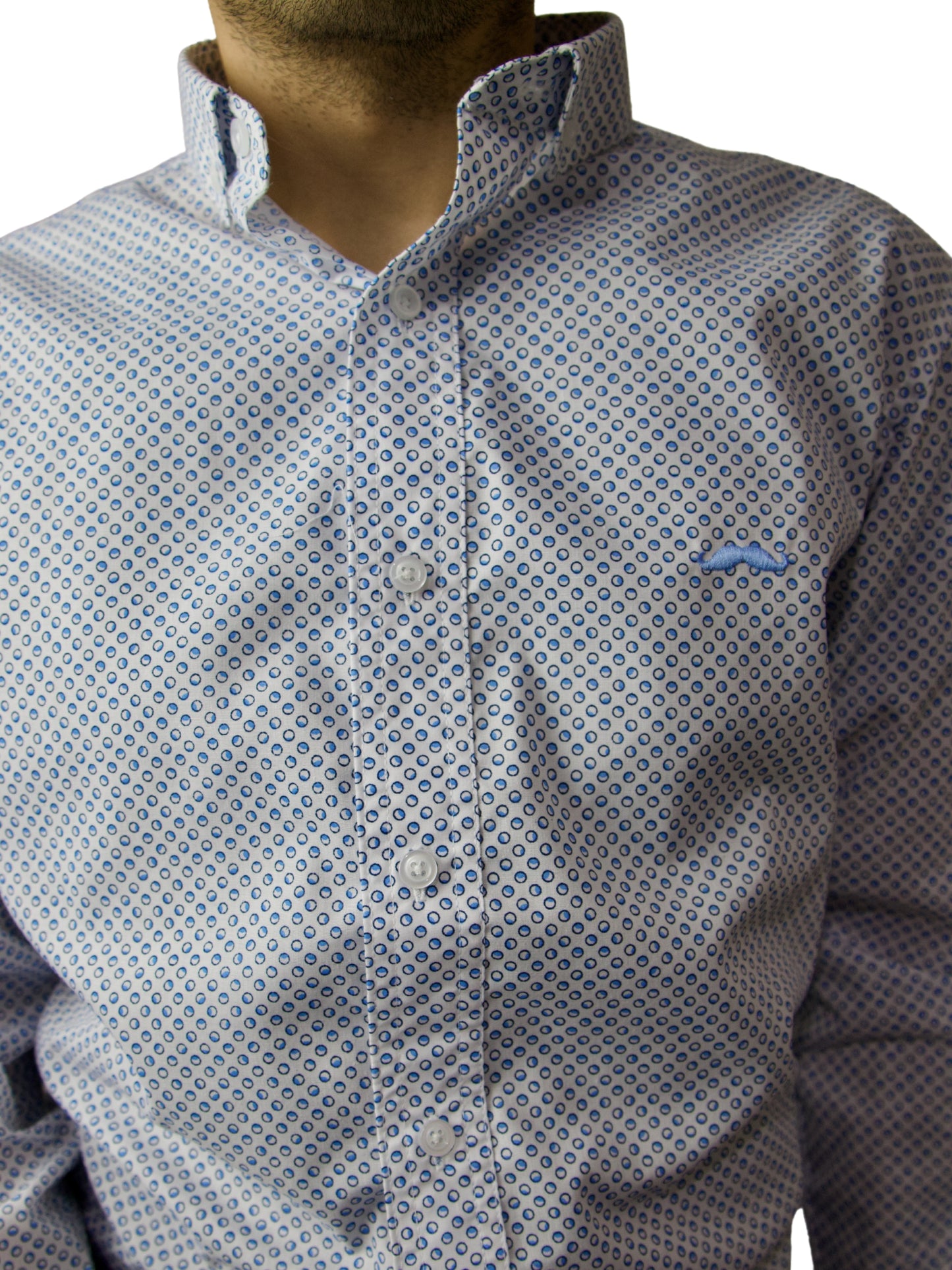 Camisa slim fit - Azul drops