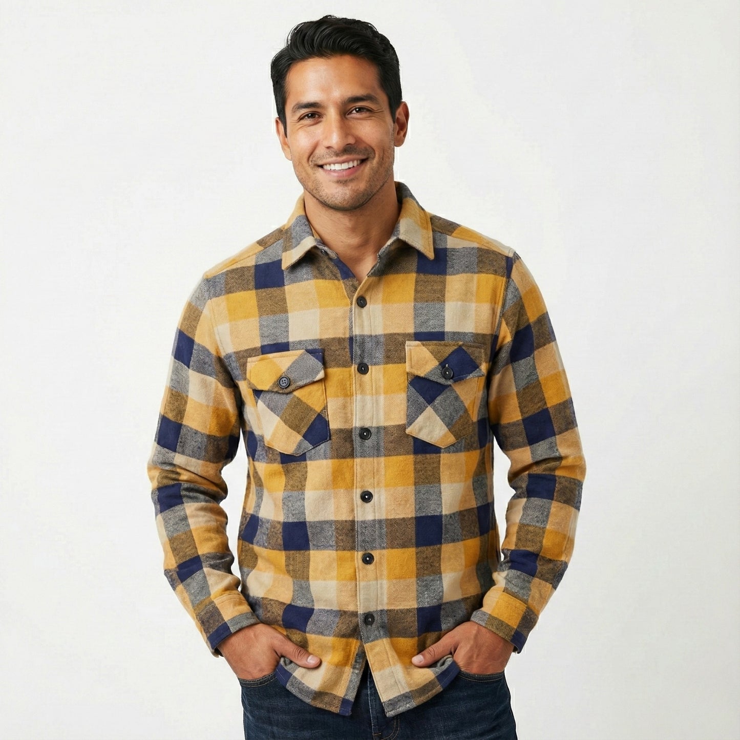 Camisa de franela slim fit con forro térmico - Varios colores