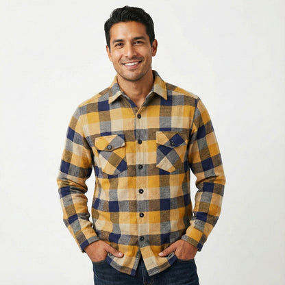 Camisa de franela slim fit con forro térmico - Varios colores