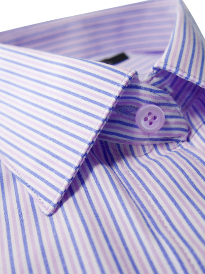Camisa corte regular - Rayas púrpura
